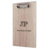 ウッドルック動揺して文字名モノグラムの クリップボード (左)