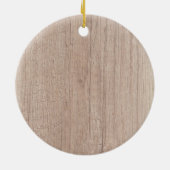 ウッドルック動揺して文字自然エレガントテンプレート セラミックオーナメント (裏面)