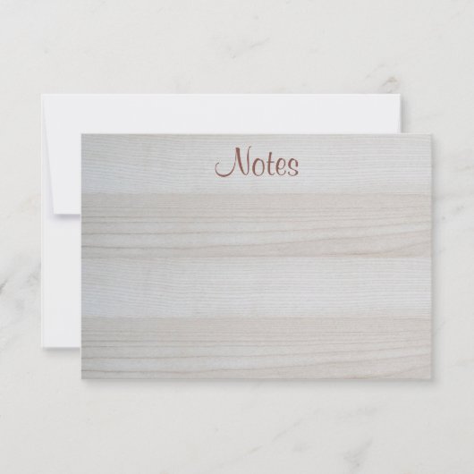 ウッドルック書付きスクリプトエレガントテンプレート ノートカード (正面)