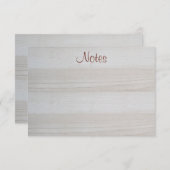 ウッドルック書付きスクリプトエレガントテンプレート ノートカード (正面/裏面)