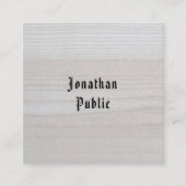 ウッドルック書付ミニマリストエレガントテンプレート スクエア名刺 (正面)