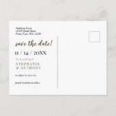 ウッドルック素朴ワイルドフラワーバードフォト救日付 案内ポストカード (裏面)