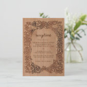 ウッドルック素朴ワイルドフラワー縁どバード披露宴 招待状 (スタンド正面)