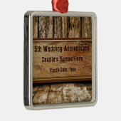 ウッドルッパーソナライズされたク5周年オーナメント メタルオーナメント (右)
