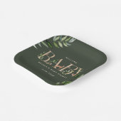 ウッドレタリング森林動物ベビーシャワー ペーパープレート (傾斜あり)