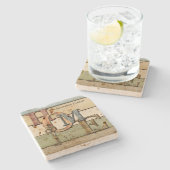 ウッドレターズホーム鍵コースター ストーンコースター (横)