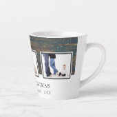 ウッドレッド素朴ファミリー3フォトコラージュホリデー カフェラテマグ (右)