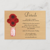 ウッドレッド素朴フローラメイスンジャー結婚ズ詳細 エンクロージャーカード (正面)