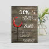ウッドレッド素朴ワインサプライズ50thバースデーパーティー 招待状 (スタンド正面)