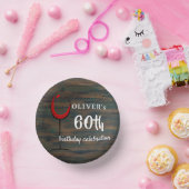 ウッドレッド素朴ワイン60thバースデーパーティー ペーパーボウル (パーティー)