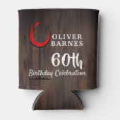 ウッドレッド素朴ワイン60thバースデーパーティー 缶クーラー (正面)