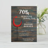 ウッドレッド素朴ワイン70th誕生日サプライズパーティー 招待状 (スタンド正面)