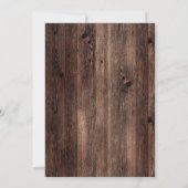 ウッドレッド素朴金ゴールドフラワーバーラップ50th 招待状 (裏面)