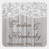 ウッドレースの国でステッカーの馬靴を好む スクエアシール (正面)