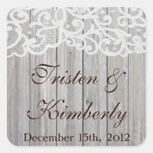 ウッドレースの国でステッカーの馬靴を好む スクエアシール (正面)