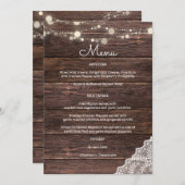 ウッドレースストリングライト招待状 招待状 (正面/裏面)