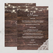 ウッドレースストリングライト 招待状 (正面/裏面)