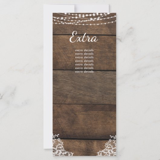 ウッドレース素朴カントリーウェディング (裏面)