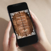 ウッドレース素朴カントリーウェディング 招待状