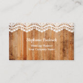 ウッドレース素朴カントリーフェミニン名刺 名刺 (正面)