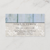 ウッドレース素朴シャビーひまわりグランジビジネス 名刺 (裏面)