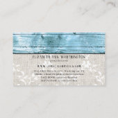 ウッドレース素朴シャビーひまわりグランジビジネス 名刺 (裏面)