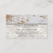 ウッドレース素朴シャビーひまわりグランジビジネス 名刺 (裏面)