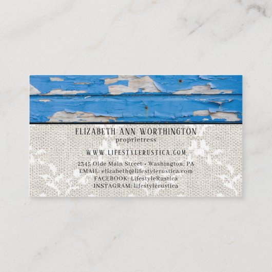 ウッドレース素朴シャビーひまわりグランジビジネス 名刺 (裏面)