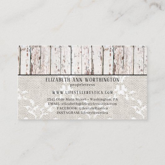 ウッドレース素朴シャビーひまわりグランジビジネス 名刺 (裏面)