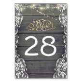 ウッドレース素朴ストリングライツテーブル番号カード テーブルナンバー (裏面)