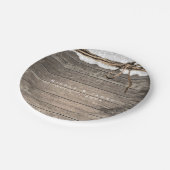 ウッドレース素朴ツインロマンチックなウェディングレセプション ペーパープレート (アングル)