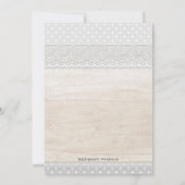 ウッドレース素朴テディベア赤ちゃんシャワー招待状 招待状 (裏面)