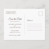 ウッドレース素朴バーガンディ・メイソン・ジャー日付を保存 案内ポストカード (裏面)