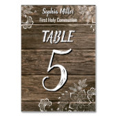 ウッドレース素朴ファースト聖餐式 テーブルナンバー (裏面)
