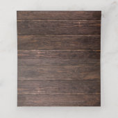 ウッドレース、ストリングライト、赤面&ピーチフローラ プレイスカード (内部開封)