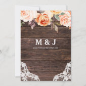 ウッドレース ブラッシュ&ピーチ フラワーリング(ライト付き) 招待状 (裏面)