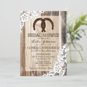 ウッドレー素朴スホースシューカントリーブライダルシャワー 招待状 (スタンド正面)
