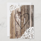 ウッドレー素朴スホースシューカントリーブライダルシャワー 招待状 (裏面)