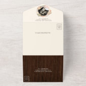 ウッドレ素朴スボホドライパームパンパスズ結婚ズ オールインワン招待状 (外側)