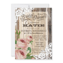 ウッドレ素朴ースとバラブライダルシャワー