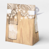 ウッドレ素朴ースとライトメイソン・ジャー結婚ズ フェイバーボックス (裏面サイド)