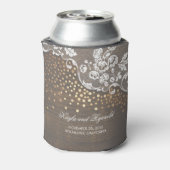 ウッドレ素朴ースと金ゴールド紙吹雪結婚ズ 缶クーラー (缶裏面)