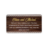 ウッドレ素朴ースのコレクションにマッチするハート ラベル (正面)