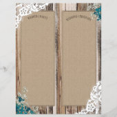 ウッドレ素朴ースフローラブーケプログラムカード (裏面)