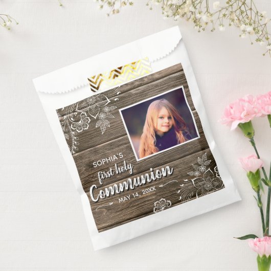 ウッドレ素朴ース初の聖体拝領写真 フェイバーバッグ (封をした状態)