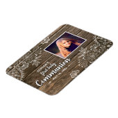 ウッドレ素朴ース初の聖体拝領写真 マグネット (左側)