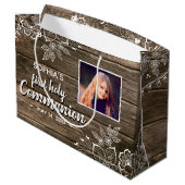 ウッドレ素朴ース初の聖体拝領写真 ラージペーパーバッグ (裏面アングル)