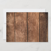 ウッドレ素朴ース国の結婚式の日付を保存 セーブザデート (裏面)