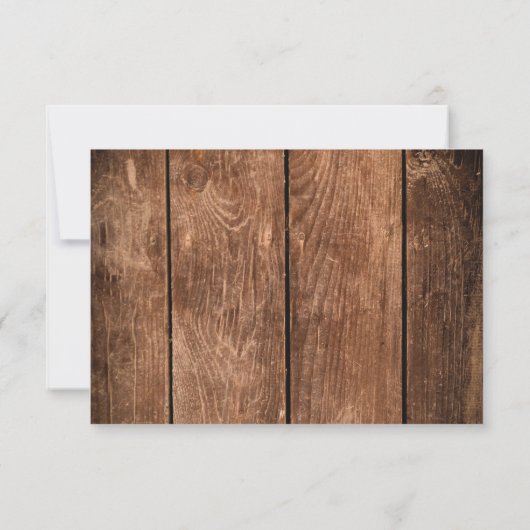 ウッドレ素朴ース国の結婚式の日付を保存 セーブザデート (裏面)