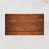 ウッドレ素朴ース結婚のレジストリ挿入カード エンクロージャーカード (裏面)